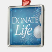 Elegante Donate Life Christmas Ornament Aus Metall (Links)