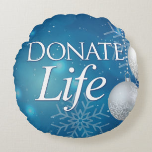 Elegante Donate Life Christmas Rundes Kissen