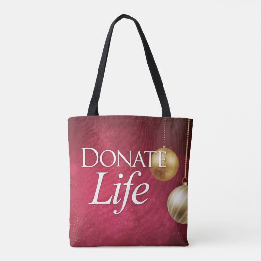 Elegante Donate Life Christmas Tasche (Rückseite)