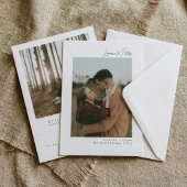 Elegante Doppelhochzeit des Fotos Einladung