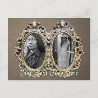 Elegante Doppelrahmen-Postkarte Postkarte