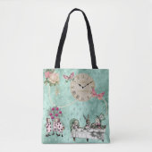 Elegante doppelseitige Alice im Wunderland Tasche (Vorderseite)