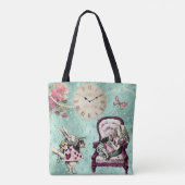 Elegante doppelseitige Alice im Wunderland Tasche (Rückseite)