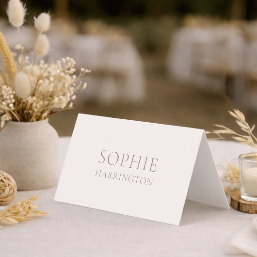 Elegante doppelseitige Hochzeitsplatzkarte