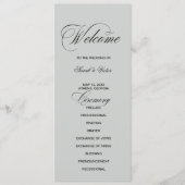 Elegante doppelseitige Programmkarte Programm (Vorderseite)
