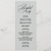 Elegante doppelseitige Programmkarte Programm (Rückseite)