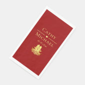 Elegante doppelte Zufriedenheit Rose Chinesische H Serviette (Ecke)