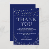 Elegante Double Celebration Birthday Party Dankeskarte (Vorne/Hinten)