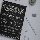 Elegante Double Celebration Birthday Party Einladung