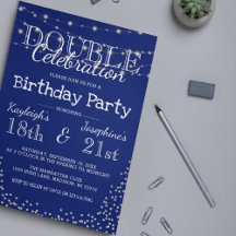 Elegante Double Celebration Birthday Party