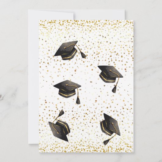 Elegante Double Celebration Graduation Party 2025 Einladung (Rückseite)