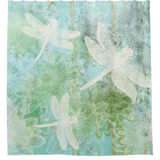 Elegante Dragonflies Duschvorhang (Vorderseite)