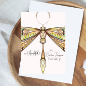 Elegante Dragonfly Dankeschön-Karte Karte
