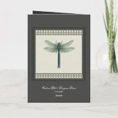 Elegante Dragonfly Feiertagskarte (Rückseite)