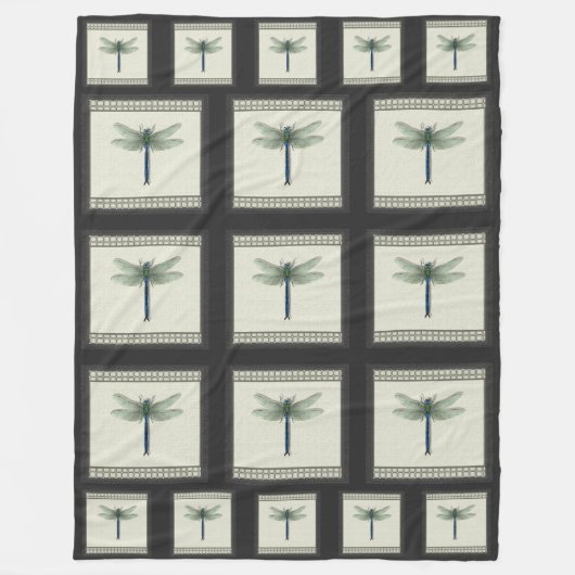 Elegante Dragonfly Fleecedecke (Vorderseite)