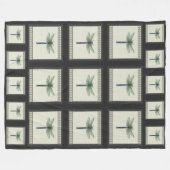 Elegante Dragonfly Fleecedecke (Vorderseite (Horizontal))