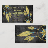 Elegante Dream Catcher Feathers Yoga Instructor Bu Visitenkarte (Vorne/Hinten)