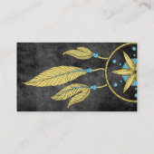 Elegante Dream Catcher Feathers Yoga Instructor Bu Visitenkarte (Rückseite)