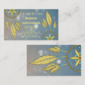 Elegante Dream Catcher Feathers Yoga Instructor Bu Visitenkarte (Vorne/Hinten)