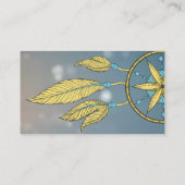 Elegante Dream Catcher Feathers Yoga Instructor Bu Visitenkarte (Rückseite)