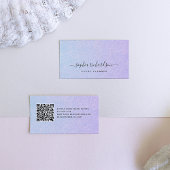 Elegante Dreamy Pastel mit QR-Code Visitenkarte