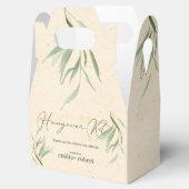 Elegante, dreckige grüne Blätter, Kunsthandwerk Geschenkschachtel (Geöffnet)