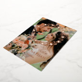 Elegante Drehbuch Goldfolie Save the Date Karte (Gedreht)