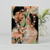 Elegante Drehbuch Goldfolie Save the Date Karte (Stehend vorne)