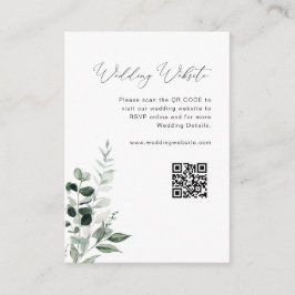 elegante Drehbuchwebsite zur grünen Hochzeit Begleitkarte