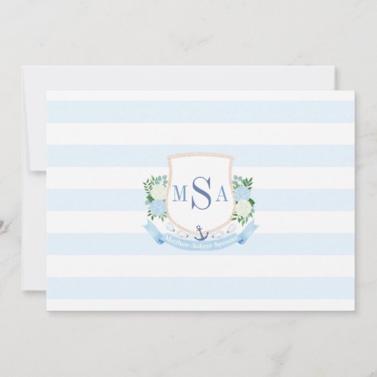 Elegante Drei-Buchstaben-Monogramm-Stationerie an Dankeskarte (Rückseite)