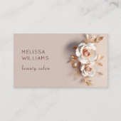 Elegante Drei Dimensionen Rose Blume Visitenkarte (Vorderseite)