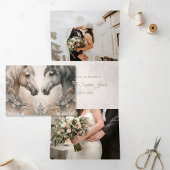 Elegante Dreifachfalte Ankündigung zur Eheschließu