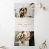 Elegante Dreifachfalte Ankündigung zur Eheschließu (Innenseite)