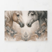 Elegante Dreifachfalte hinzufügen Foto Hochzeit Ei Dreifach Gefaltete Einladung (Cover)