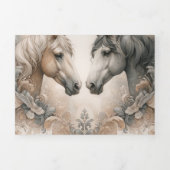 Elegante Dreifachfalte hinzufügen Foto Hochzeit Ei Dreifach Gefaltete Einladung (Cover)