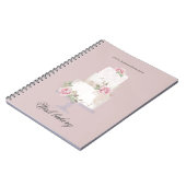 elegante dreistöckige Hochzeitstorte Notizblock (Linke Seite)