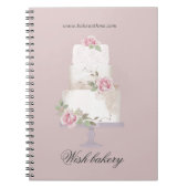 elegante dreistöckige Hochzeitstorte Notizblock (Vorderseite)
