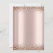 Elegante Dress Confetti Rose Einladung (Rückseite)