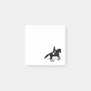 Elegante Dressage Rider Darstellend Pirouette Post-it Klebezettel