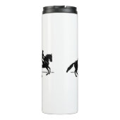 Elegante Dressage Rider Darstellend Pirouette Thermosbecher (Rückseite)
