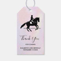 Elegante Dressur Rider on Watercolor Vielen Dank