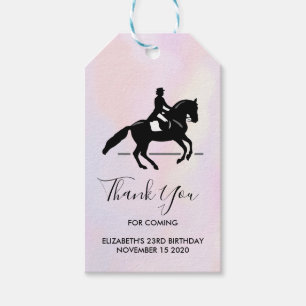 Elegante Dressur Rider on Watercolor Vielen Dank Geschenkanhänger