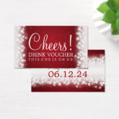 Elegante Drink Voucher Magic Sparkle Rot (Schreibtisch)