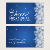 Elegante Drink Voucher Party Sparkle (Vorne & Hinten)