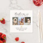 Elegante Drinks auf uns 3 Haustiere Foto Wedding N Serviette (Beispiel)