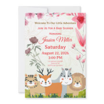 Elegante Dschungel-Baby-Shower-Einladungskarte