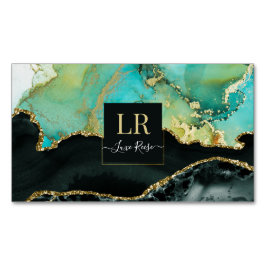 Elegante Dualfarben und Abstrakte Liquid Art      Magnetische Visitenkarte