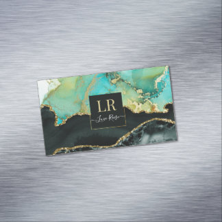Elegante Dualfarben und Abstrakte Liquid Art Magnetische Visitenkarte