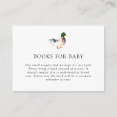 Elegante Duck Baby Shower Book Request Card Begleitkarte (Vorderseite)