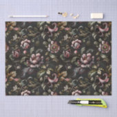 Elegante dunkelbarocke Blume Dekoupage Seidenpapier (Handwerk)